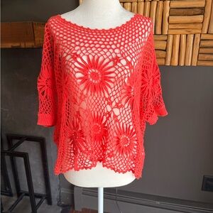 New Romantics Pink Crochet Top - Medium